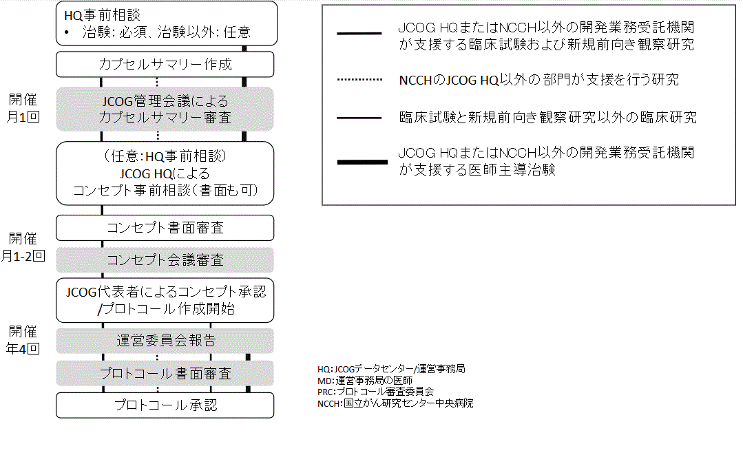 カプセルサマリー/コンセプト/プロトコール作成～承認編フロー図